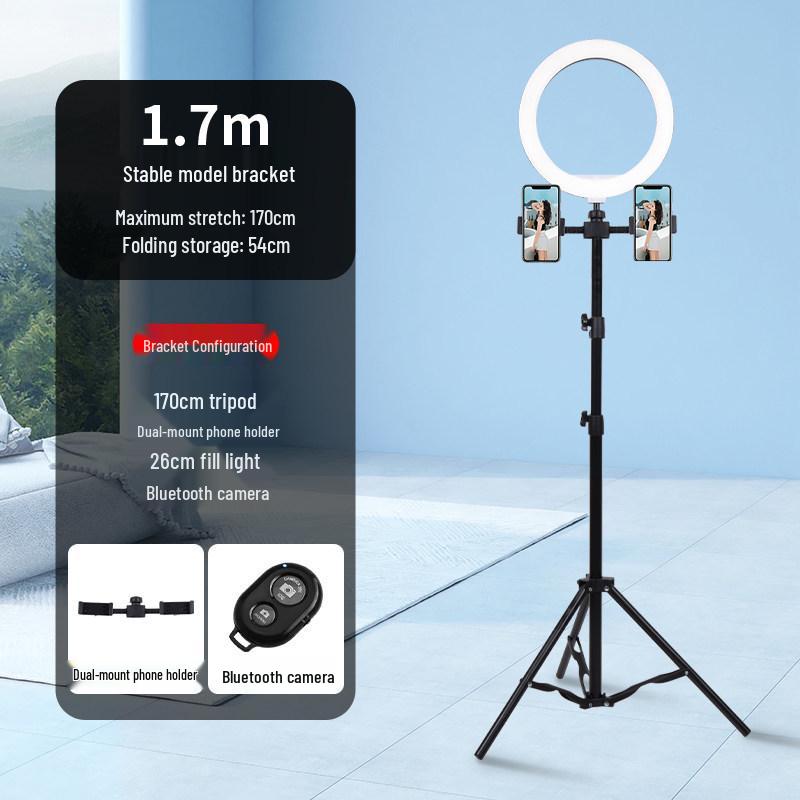 Tragbares Bodenstativ mit Fülllicht für stabiles mobiles Streaming, Kunstprüfungen und Online-Kurse