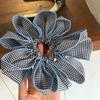 Korean Sweet Plaid Large Intestine Hair Band New Temperament French Low Ponytail Hair Tie Headrope Hair Accessories Women