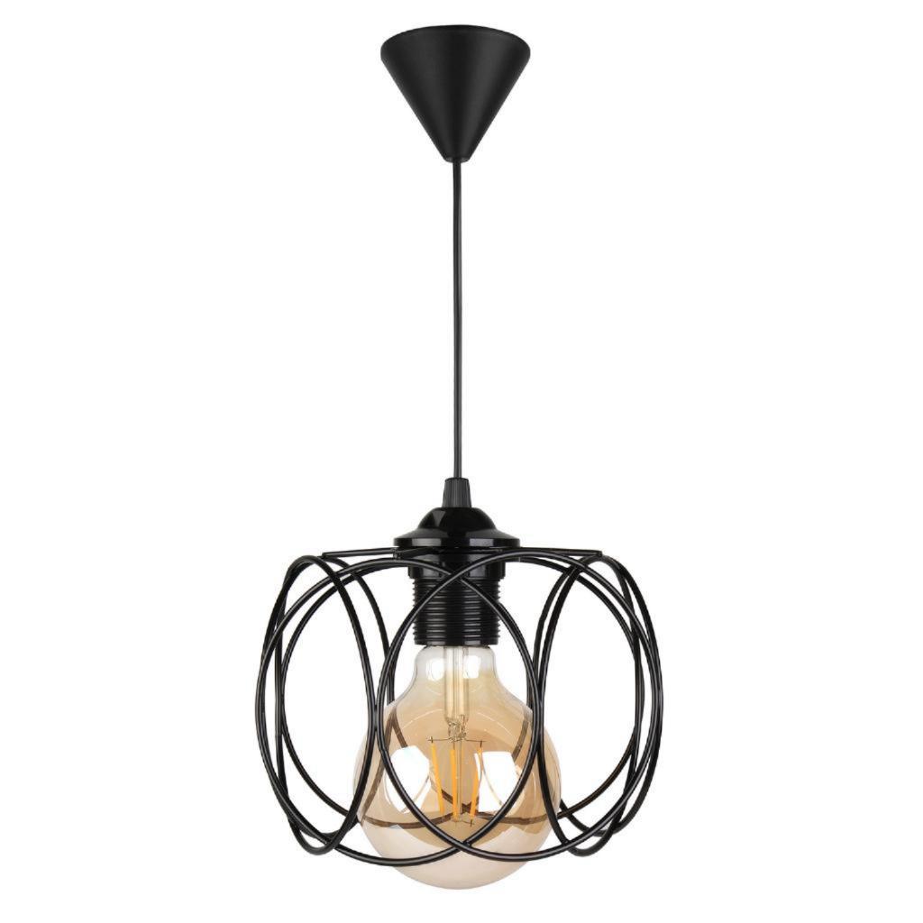 Evo Otantik Siyah Metal Avize Hol Giriş Sarkıt