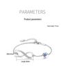 925 Sterling Silber Unendlichkeit Herz Armband mit Kristall - Elegantes Damen Schmuck Geschenk
