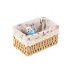 Rectangular Handmade Rattan Storage Baskets Save Space Rustic Style Weaving Storage Tray Reusable with Liner