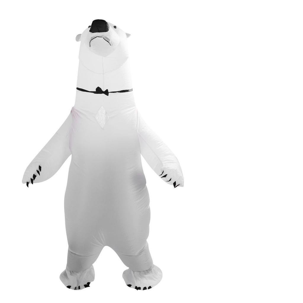 Inflatable Polar Bear Costume Reinforced Stitching Lightweight Reusable Waterproof Blow Up Animal Costumes for