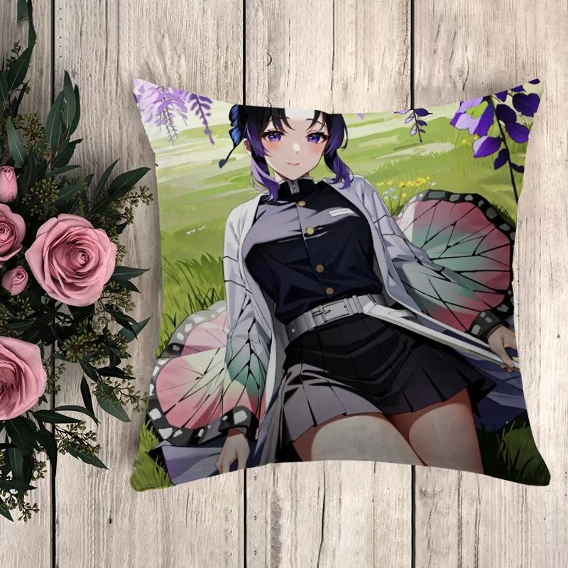 Pillow Demon Slayer Decorative Pillows for Sofa Pillowcase Decor  Cushion Cover X Car Decoration Pillowcases  Fall