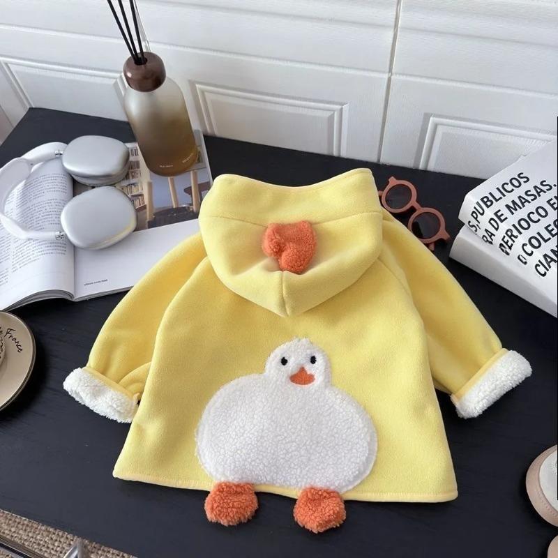 Kinder Wintermantel Verdickte Fleecejacke Cartoon Tier Kapuzenjacke Oberbekleidung Jungen Mädchen Warme Winter Kinderkleidung