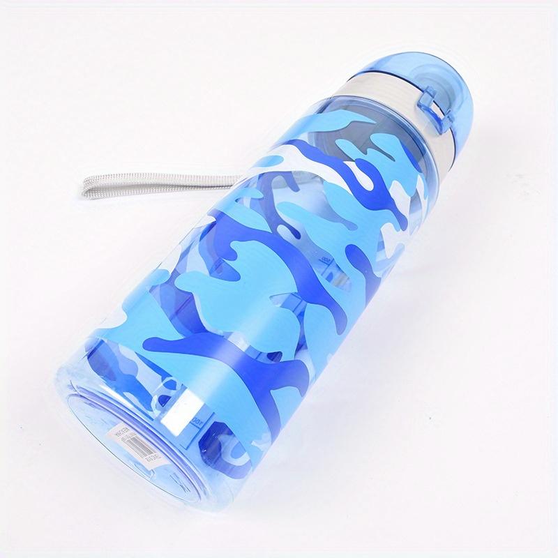 1PC Sports and Fitness PS Cup Outdoor Sports Water Bottle Portable and Simple Plastic Cup Camo Water Bottle.