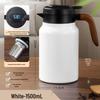 Portable Large Capacity Stainless Steel Tea Stewing Pot with Wooden Handle and Water Separator