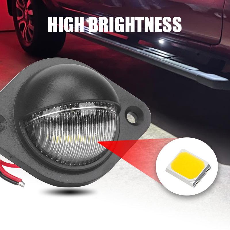 Universal LED License Plate Tag Lights Lamp for MAN Truck Trailer Car Lorry Camper Van RV Pickup SUV ATV UTV Indicator 12V 24V