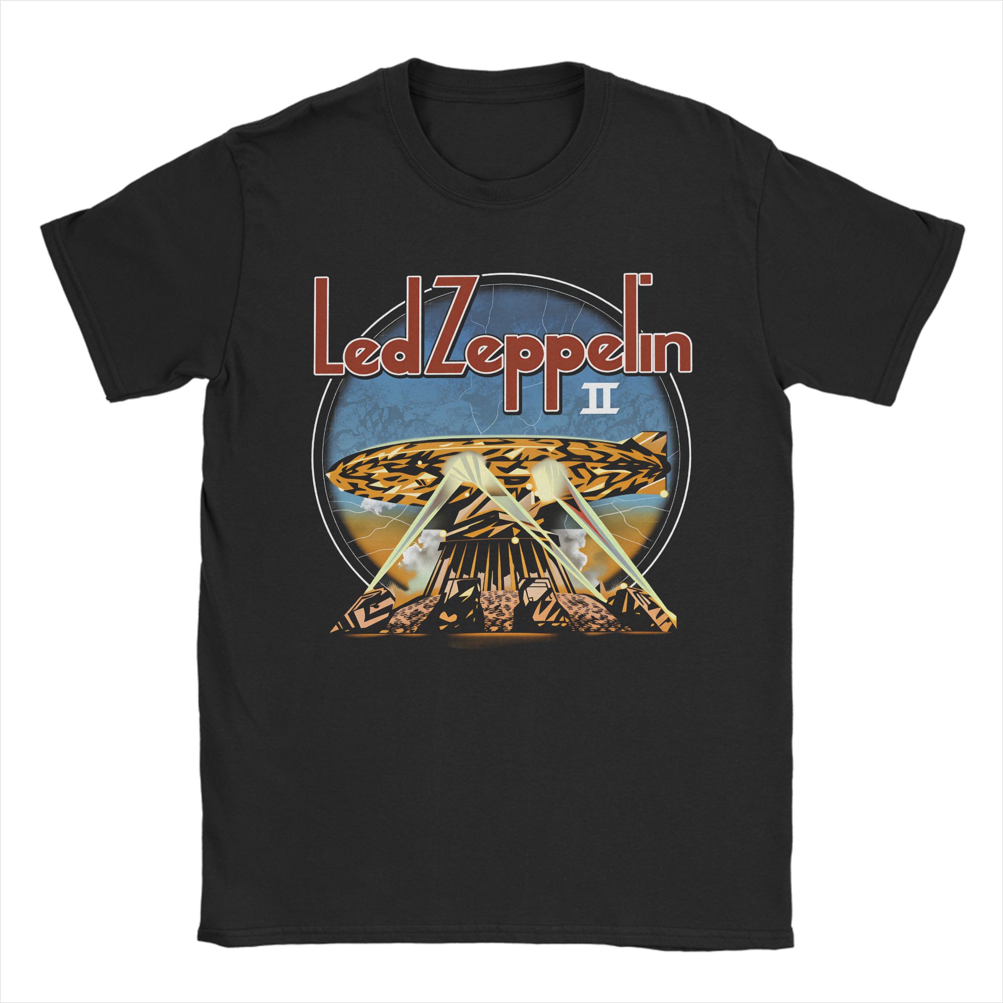 

Мужские футболки Led Zeppelin Падающий Икар 1977 Забавные хлопковые футболки с коротким рукавом Футболки с круглым вырезом Одежда Новое поступление S