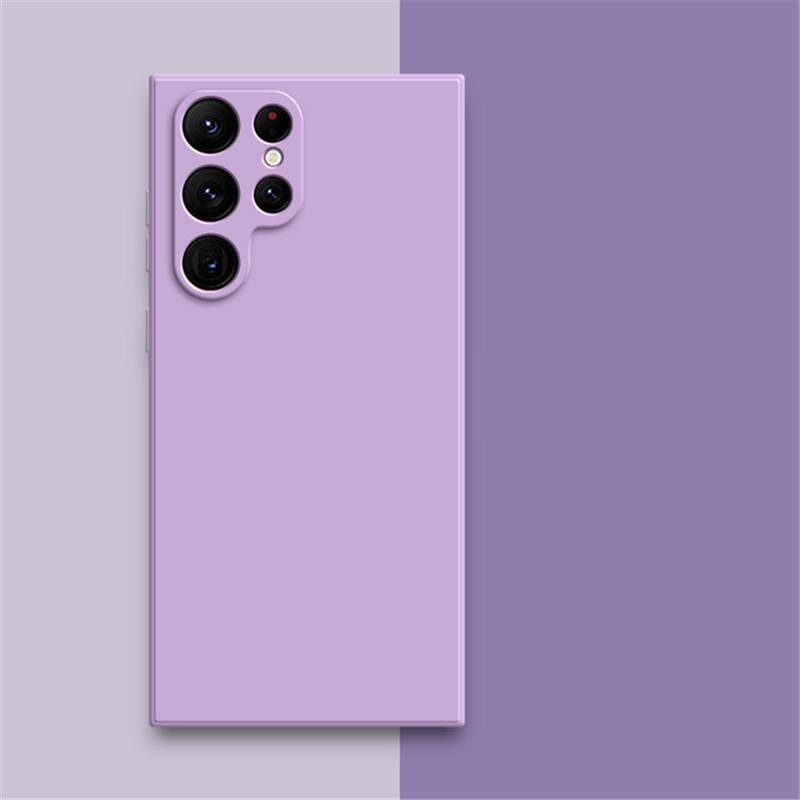 

Чехол для Samsung Galaxy S23 Ультра мягкие квадратные чехлы из жидкого силикона для телефонов Samsung S23 Plus Ultra S23Plus S23Ultra 360 Защитный чехол из ТПУ Samsung Galaxy S23 Plus фиолетовый