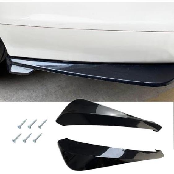 2PCS Universal Rear Diffuser Car Spoiler, Rear Bumper Lip Canard Diffuser Body Spoilers Black Lip Side Skirt Spoiler Splitter Wrap Angle Protector