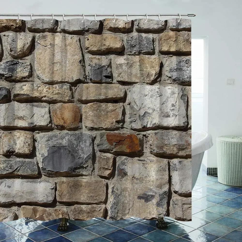 Secret Passage To Magic School Shower Curtain Brick Wall Bathroom Decoration Polyester Waterproof Fabric Bathroom Curtains Sets