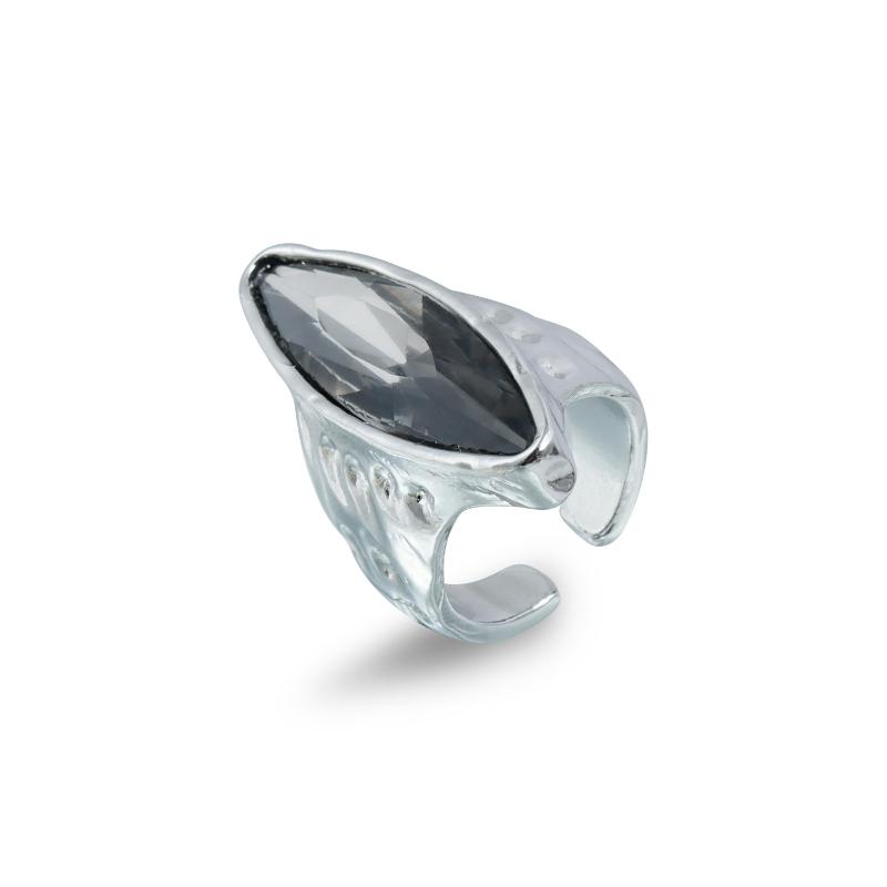 Minimalist Rhinestone Open Ring For Women Korean Fashion Geometry Adjustable Knuckle Ring Party Jewelry Lady Gift