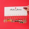 Europäische und amerikanische Weihnachts-Steckohrringe 1 Paar Kombinationsset Schneeflocke Elch Weihnachtsbaum Legierung Atmosphäre Ohrringe Ohrringe Schmuck