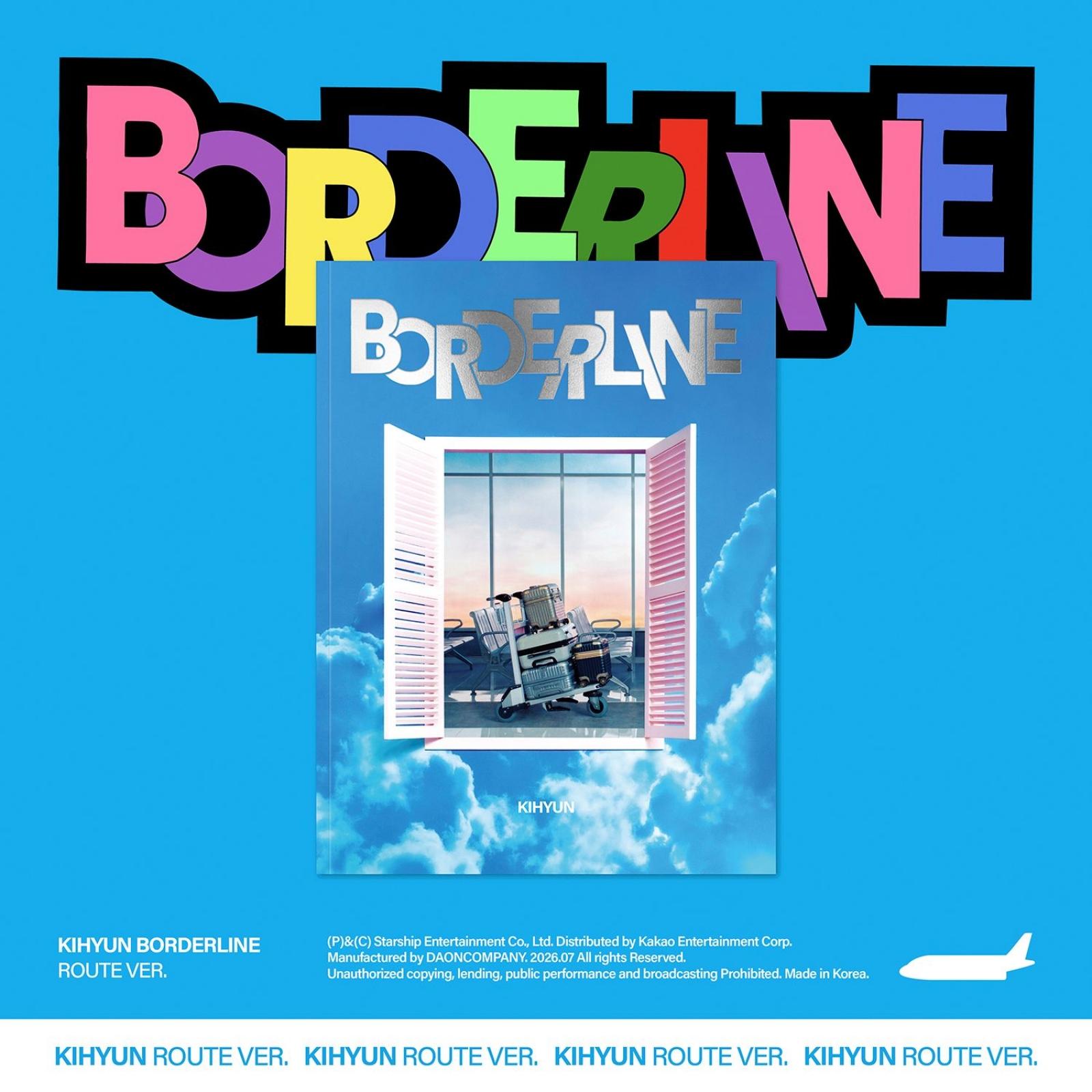 [POB] КИХЁН (MONSTA X) [BORDERLINE] EP Альбом - ТРЕТЬЕ ПУТЕШЕСТВИЕ / МАРШРУТ / Ограниченное издание MAP BUILDING ver. ROUTE ver. (NO STORE BENEFIT)