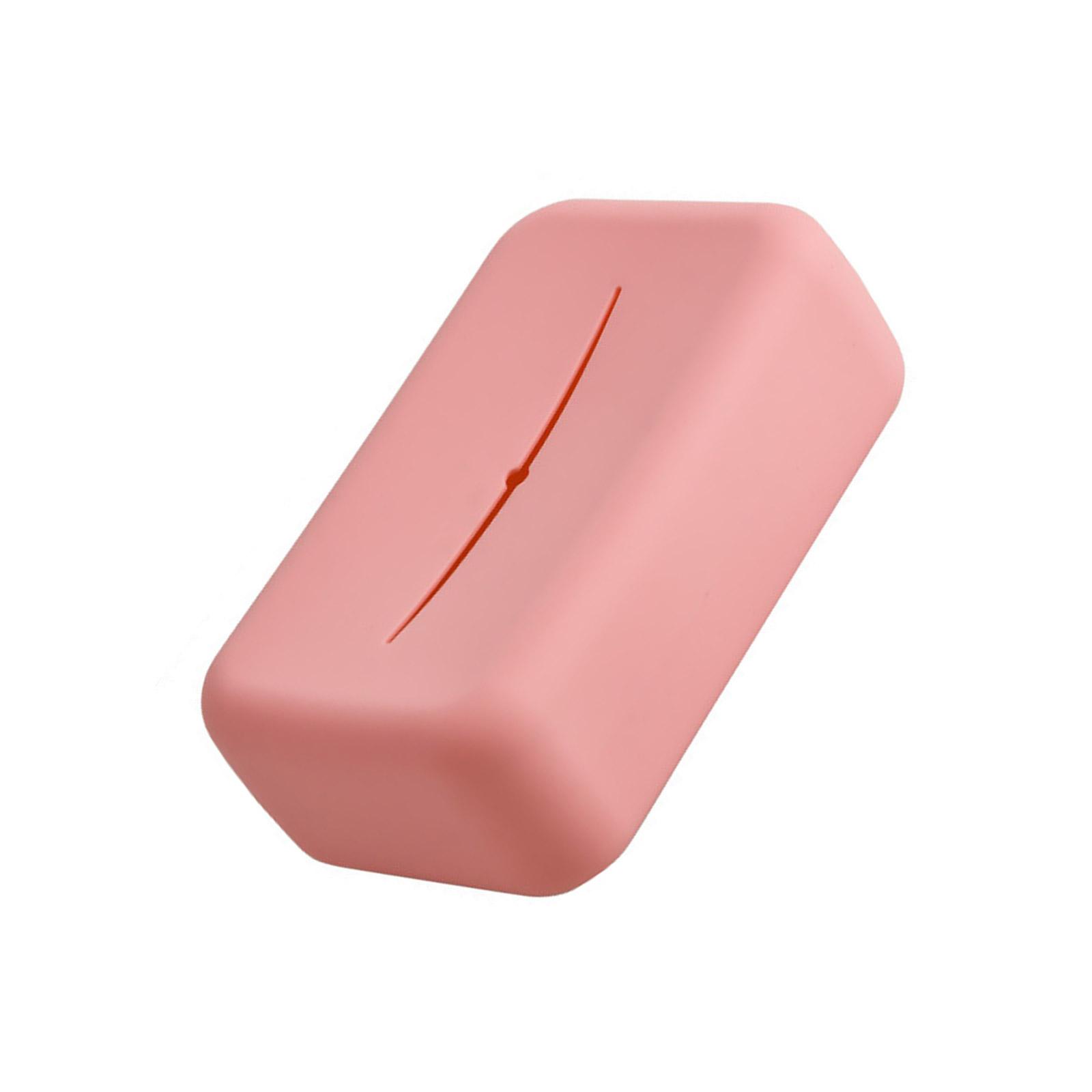 

Силиконовый чехол для коробки с салфетками, мягкий и водонепроницаемый диспенсер для салфеток, практичный держатель для бумажных полотенец для использования дома и в офисе розовый