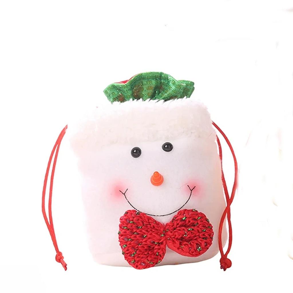 1pc-Christmas Decorations Candy Bags Gift Bags Old Snowman Elk Apple Bags Christmas Tree Decorations