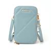 Baellerry Women's Cell Phone Bag Japanese and Korean Style Vertical Double Layer Single Shoulder Bag Fashion Zipper Crossbody Bag