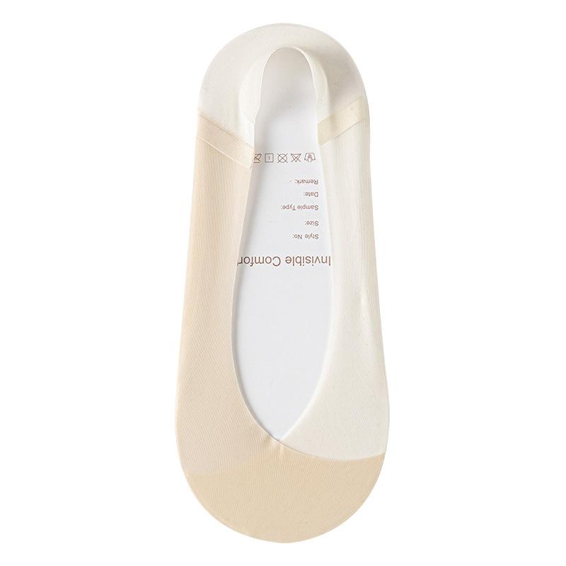 Boat Sock Women's Anti-slip and Non-falling, Summer Cross-stitch Anti-odor Pure Cotton Base Ice Silk Shallow Mouth Versatile Invisible Socks