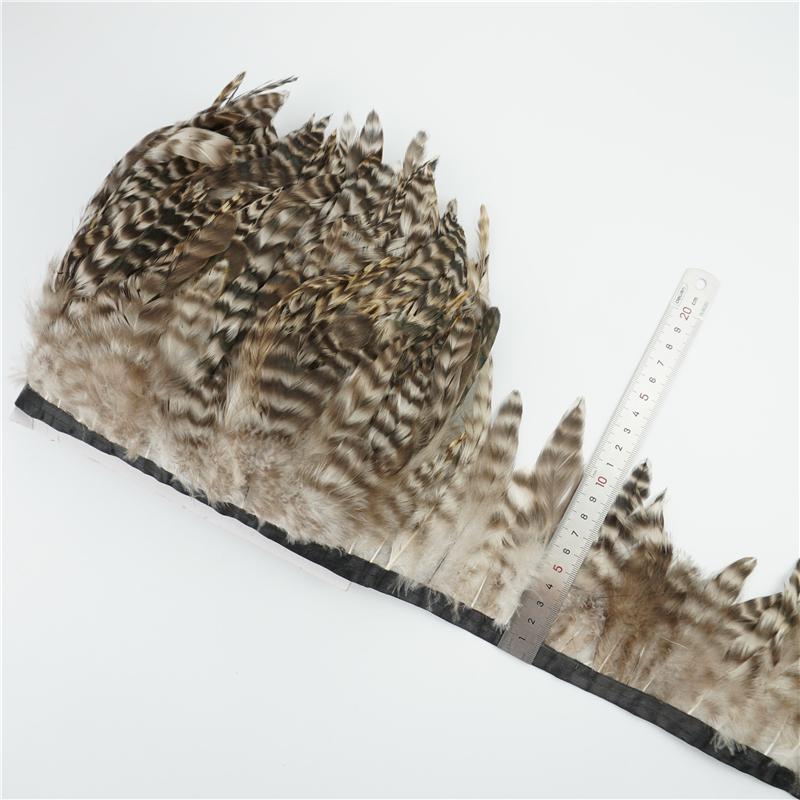 1meter/Lot Natural Pheasant Feather Trims Fringe Rooster Feathers Peacock Pluma Ribbons for Crafts  DIY Decor for Clothes Sewing