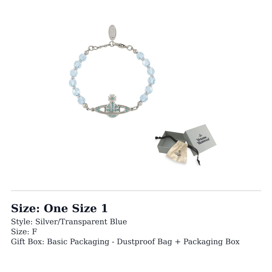 Vivienne Westwood messaline orb crystal bracelet R04539238