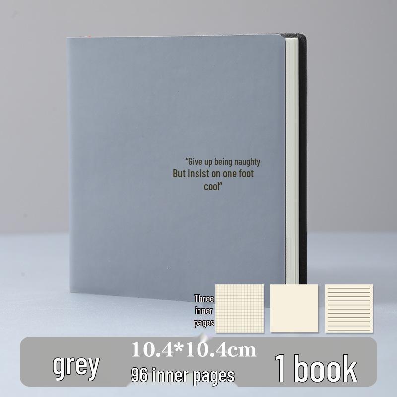 Stylish Cartoon Stamp Mini Notebook: Cute, High-Value, Simple Square Pocket Journal