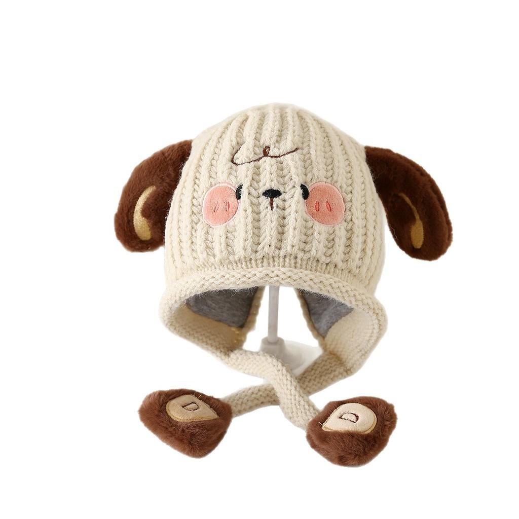 Baby Knit Hat Cute Dog Cartoon Kids Winter Warm Beanie For Children Children