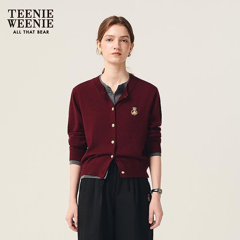 Teenie Weenie Women's Machine Washable Wool Faux Two-Piece Cardigan