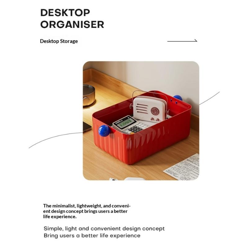 Dopamine Ball Storage Box Multi Functional Office Desk Storage Basket Stationery And Miscellaneous Sorting Desktop Storage Box