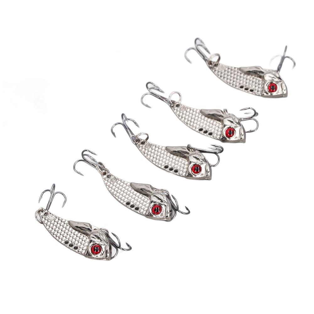 5PCS Metal Fishing Blade Lure 3.5g 7g 15g Fishing Lures Durable Spinner Spoon Lures  For Trout