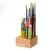 Wood Multi-Purpose Brush Holder for Calligraphy & Painting Compartments Art Supply Storage for Students Artists Modern Pen Stand