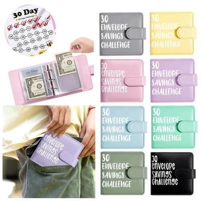 Money Binder for Cash Saving 30 Envelopes Money Saving Challenge Budget Book Faux