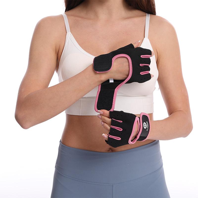 Pánské a dámské fitness rukavice s polovičními prsty Protiskluzové Prodyšné Cyklistické rukavice Ochrana dlaně pro vzpírání Sportovní rukavice