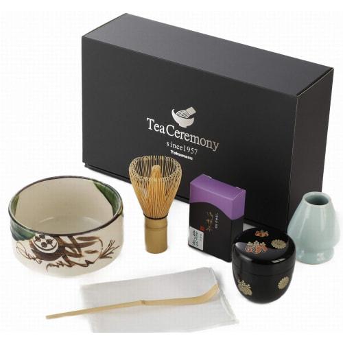 

Набор для матча, полный набор из 7 чайных принадлежностей, включая чашу для матча Орибэ-яки