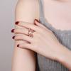 New Fashion Personality Ring 925 Silver Women Small Design Micro-set Jewelry Rose gold Rings Festival Anniversary Gift