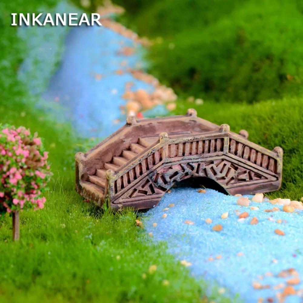 Antique Bridge Model Resin Fairy Garden Miniature/Terrarium Ornaments Figurines Dollhouse DIY Accessories Vintage Decoration