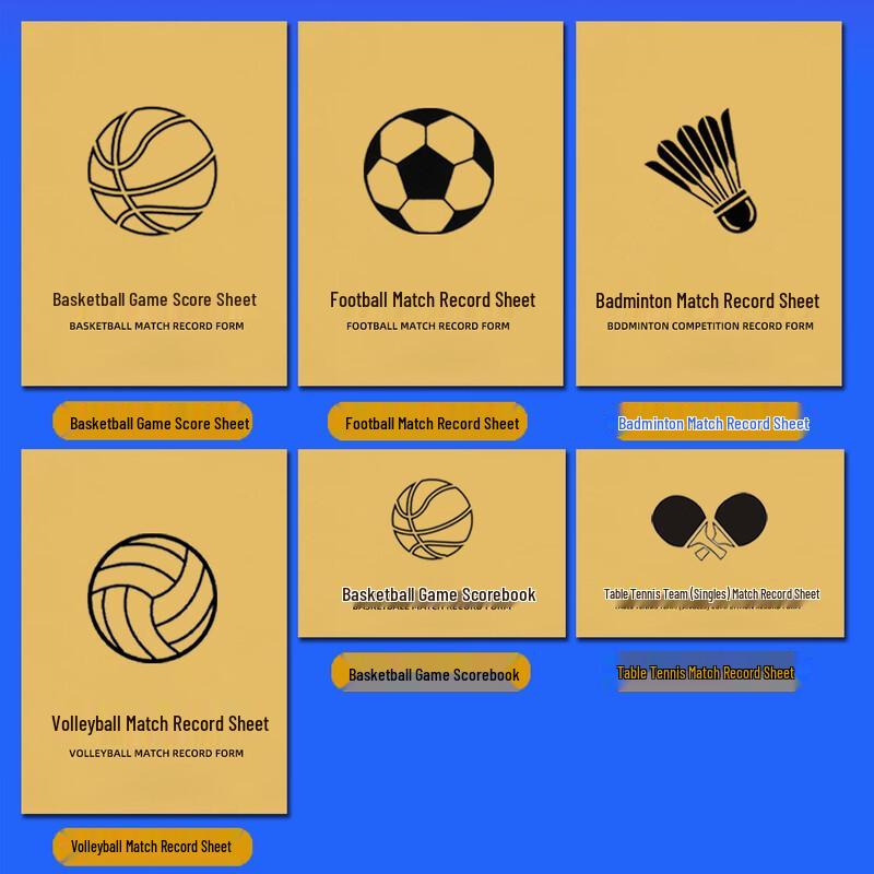 LISM Basketball & Volleyball Game Score Sheets (2 Pcs)