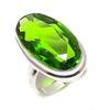 Peridot Gemstone 925 Sterling Silver Jewelry Ring Size 7