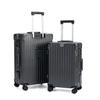 24" Aluminum Frame Luggage: Silent Zipper Trolley with Combination Lock, Universal Wheels, Wear-Resistant