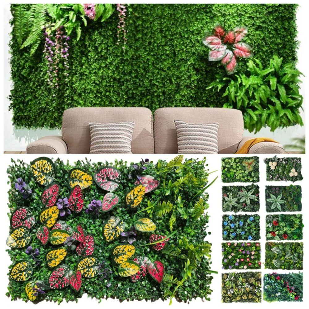Flower Artificial Plant Wall Panel DIY Simulation Maple Plant Sheet  Home Garden Fence