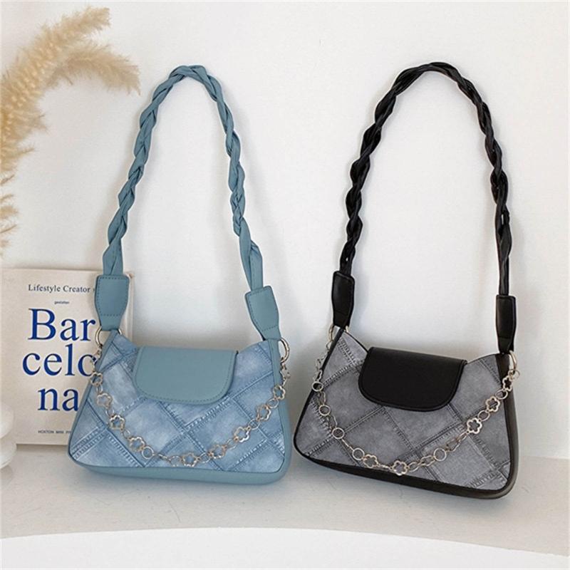 2024 NEW Shoulder Bag PU Leather Underarm Bag for Girl Women Armpit Bag Large Capacity Handbag Shopping Bag