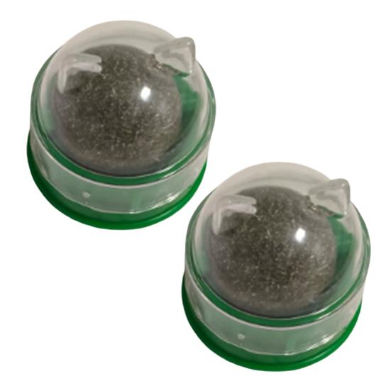

2Pcs Catnip Cat Lick Balls Rotating Catnip Ball Cat Toy Safe Healthy Kitten Chew Toy with Adhesive for Wall or Floor Cats Licking Chewing Play