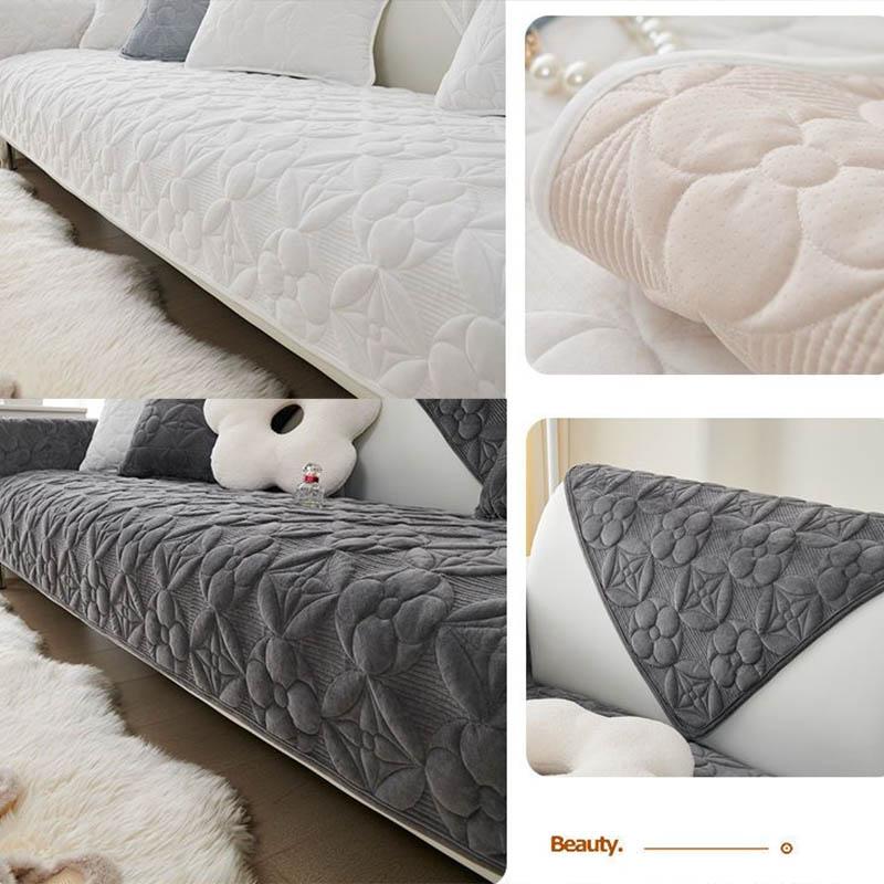 Nordycki współczesny prosty styl poduszka na sofę całoroczna uniwersalna antypoślizgowa trójwymiarowa drukowana jednokolorowa narzuta na sofę