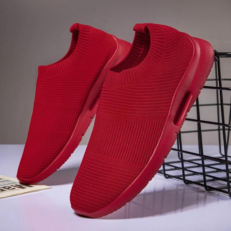 Дышащие кроссовки Fujeak Большие размеры Спортивная обувь для мужчин Комфортные мокасины — фото 4