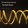240W Fast Charging Silicone Cable with Colorful Light, Dual TYPE-C for Phones and Tablets