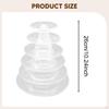 Macaron Stand,Macaron Display Rack Platter 6 Tiers Transparent Desserts Cupcake Holder for Shower