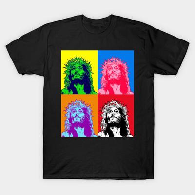 Asian Size Cotton Unisex Tshirt Print T-shirt Jesus Christ Pop Art T-shirt No-Cut Print Regular Fit