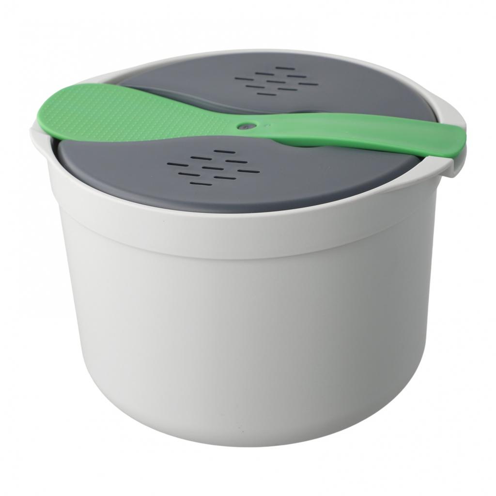 Space Saving Microwave Rice Cooker for Small Kitchens Dorms RVs and Office Use