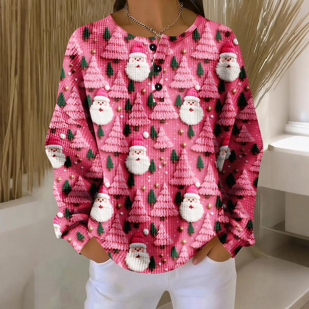 Women's Casual Shirts Long Sleeve Tops Button Up V Neck Loose Knit Fall Favorites For Women