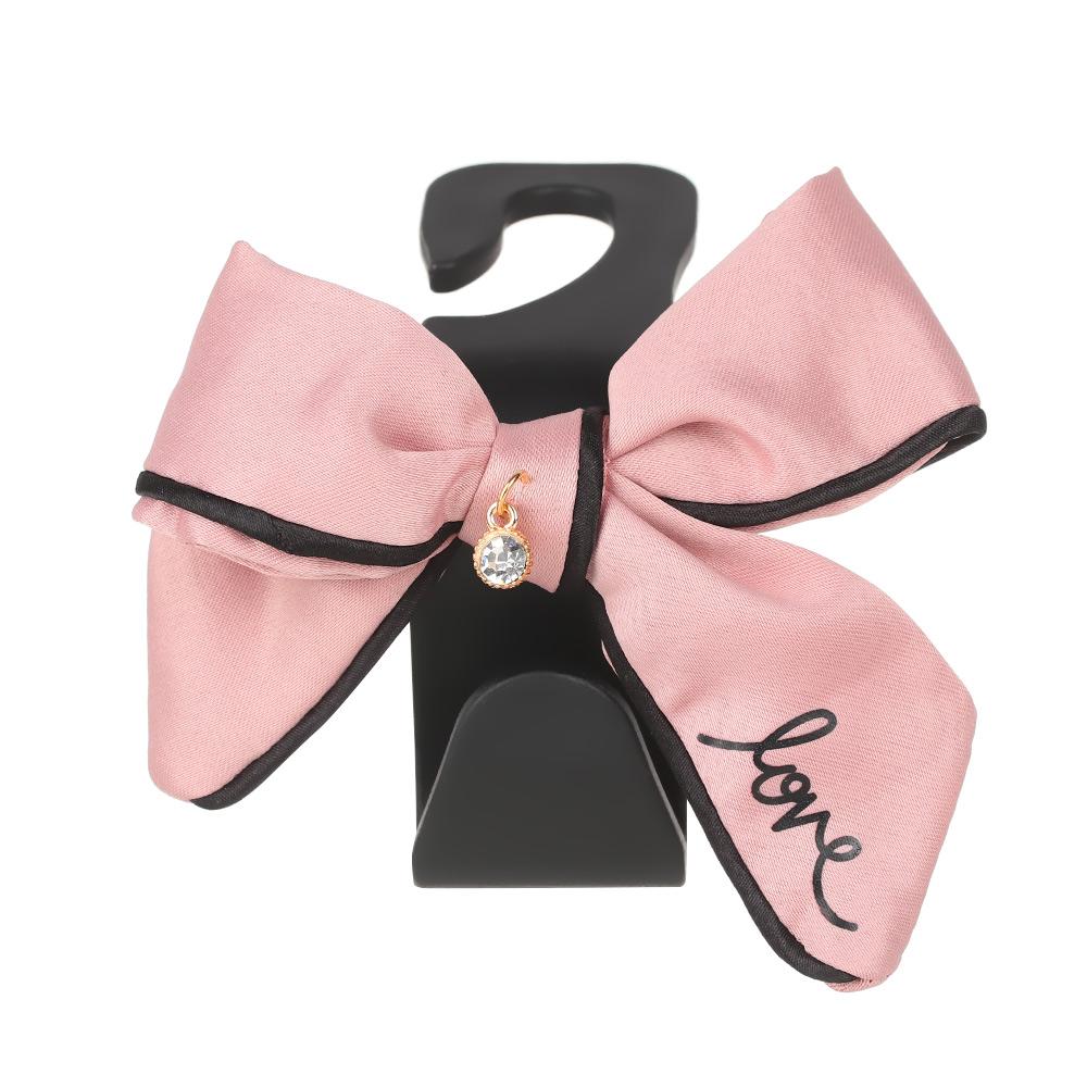 Cute Safety Seat Hooks Vehicle Head Holder Organizer Grocery Hanger Bag Car Interior Accessories Bow Hook Storage