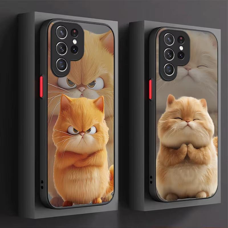 Lovely Black White Cat Matte Phone Case For iPhone 17 16 16e 15 14 13 12 Mini 11 Pro XS Max XR X SE 2022 8 7 Plus Cover